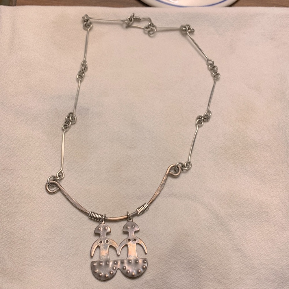 Silver goddess necklace